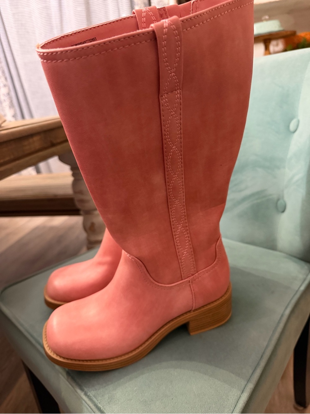 Boutique 9 Pink Leather Knee-High Boots